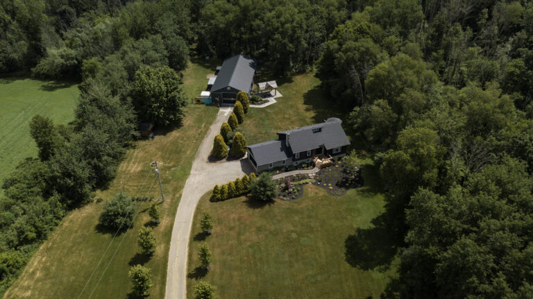 Picture perfect 50 acre hobby farm, located on a quiet, paved country road just outside of Harley.