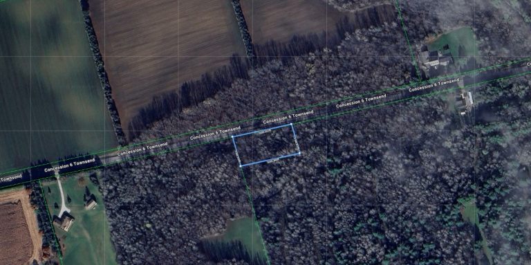 1.03 acre lot of bush property on a quiet paved road, just off Hwy 24 near Waterford.